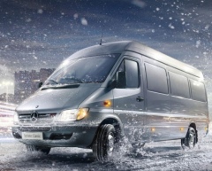 Аренда грузового спринтера в Минске с длинной базой (передняя часть авто)