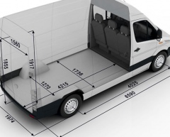 Аренда грузового спринтера в Минске с длинной базой (передняя часть авто)