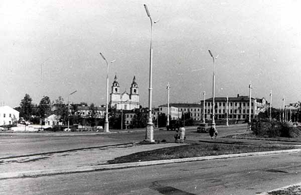 Вид с проспекта Машерова. Снято в 1964 г. Фото Иванова Н.А.