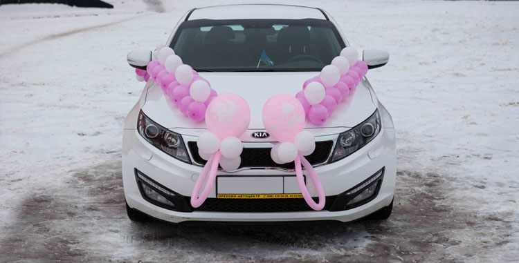 украшение ручки автомобиля шарами