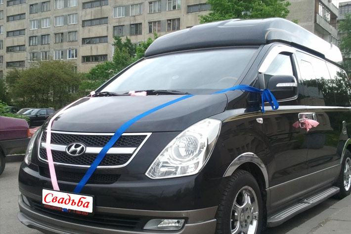 украшение микроавтобуса на свадьбу