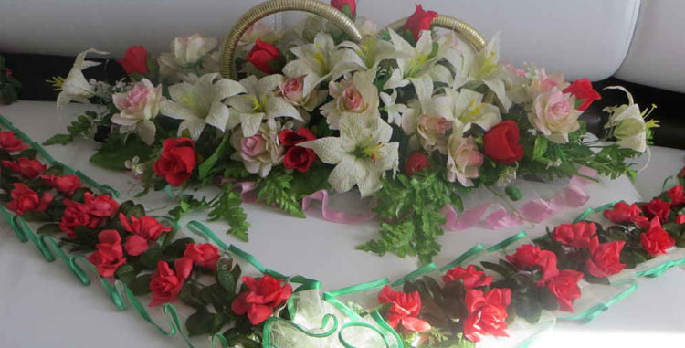 украшения зеркала свадебных машин